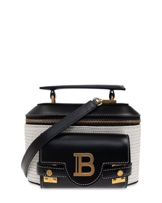 Balmain Black B-Buzz Top Handle Bag