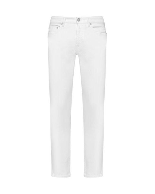 PT Torino White Slim Fit Jeans for men