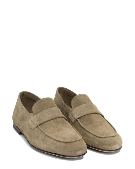 Officine Creative Green Loafers Slip-Ons for men