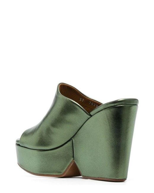 Robert Clergerie Green Platform Sandals