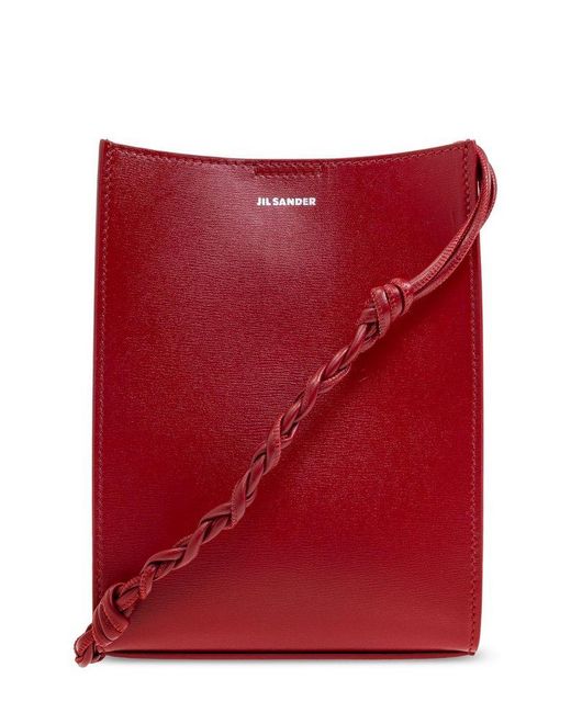 ★Jil Sander★ Jil Sander Logo Leather Small Women's Crossbo Jil Sander - Small leather crossbody bag Jil Sander