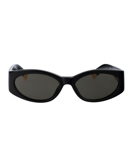 Jacquemus Black Oval Frame Sunglasses