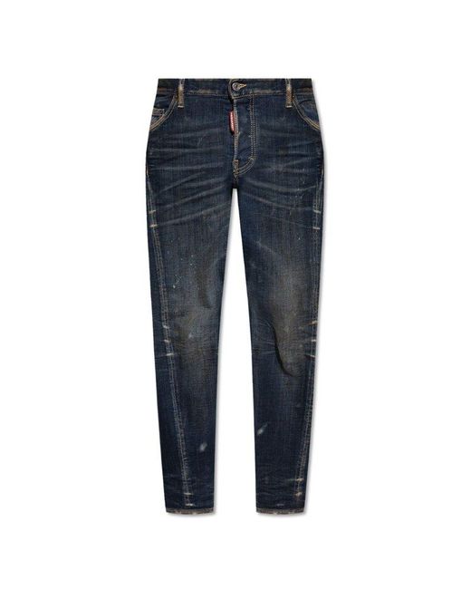 DSquared² Blue Sexy Twist Distressed Jeans for men