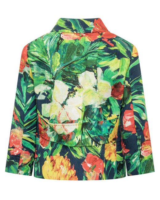 Dolce & Gabbana Green Gabbana Brocade Bloom Jacket
