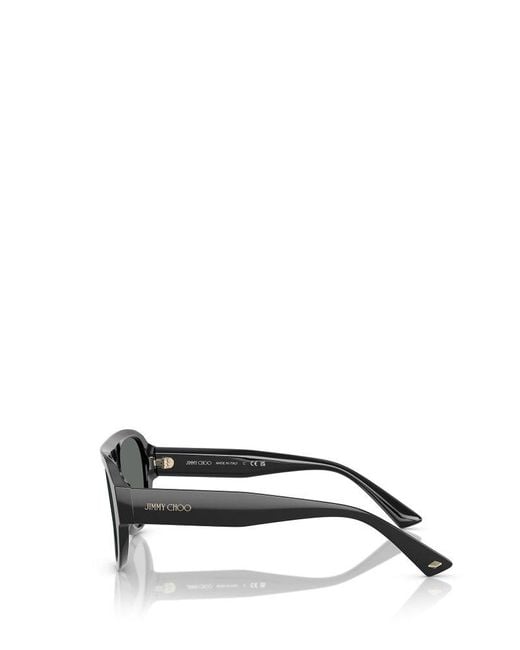 Jimmy Choo Gray Aviator Frame Sunglasses