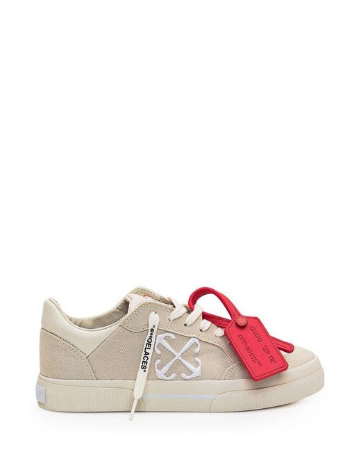 Off-White c/o Virgil Abloh Red New Low Vulcanized Lace-up Sneakers