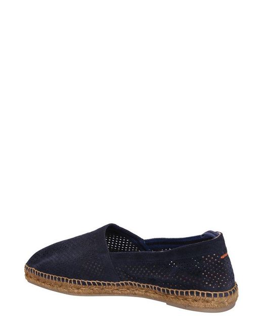 Castaner Blue Pablo Perforated Slip-On Espadrilles for men