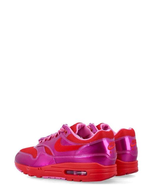 Nike Pink Air Max 1 Prm Logo Patch Sneakers