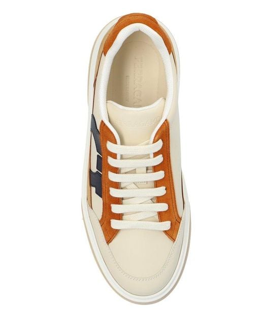 Ferragamo Multicolor Gancini Low Cut Sneakers for men