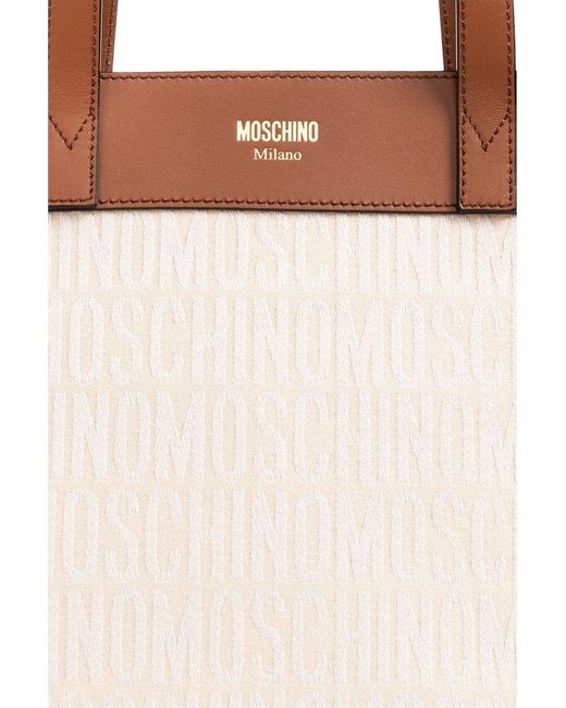 Moschino Natural Monogrammed Shopper Bag,
