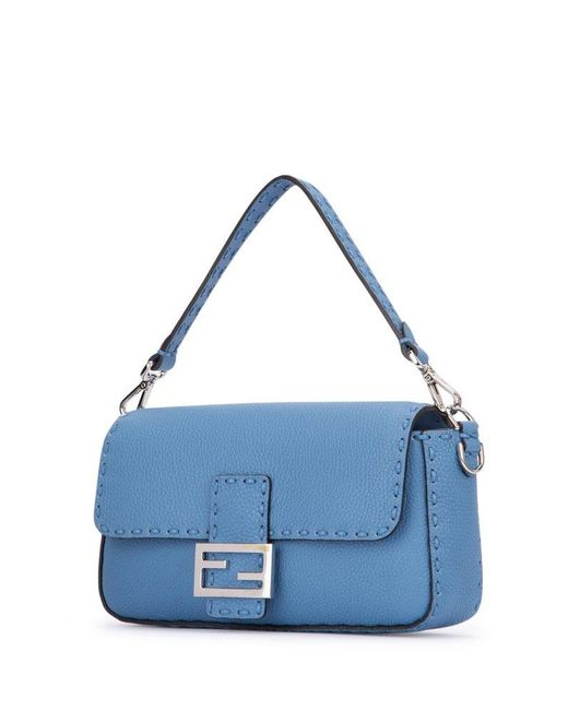 Fendi Blue Classic Shoulder Handbag