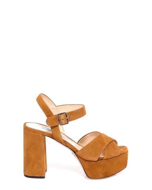 crossover platform sandals