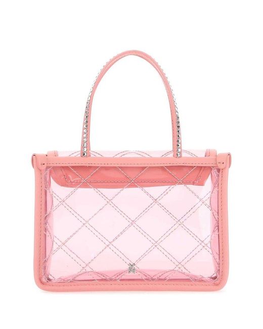 AMINA MUADDI Embellished Mini Top Handle Bag in Pink Lyst