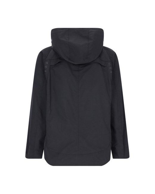 Junya Watanabe Black Funnel-neck Hooded Jacket for men