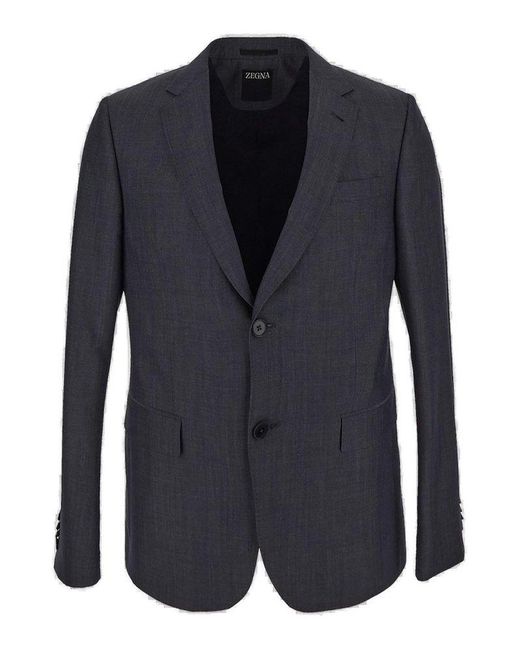 Zegna Blue Two-piece Single-breasted Suit for men