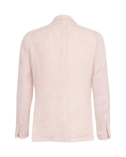 Tagliatore Pink Single-Breasted Tailored Blazer for men