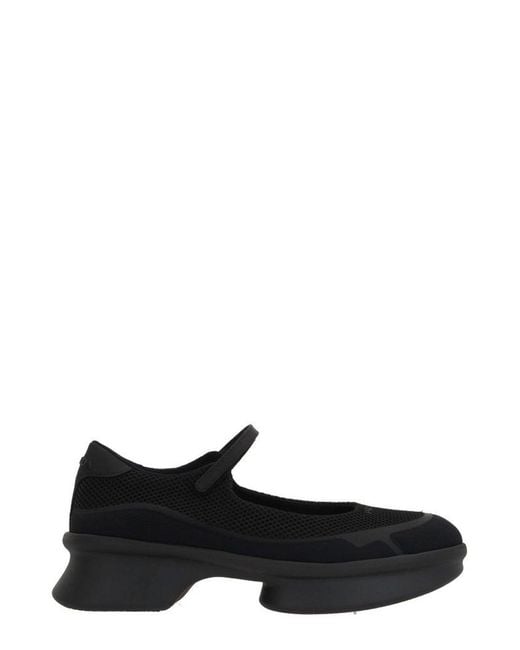 Prada Black Round-Toe Mesh Ballerinas
