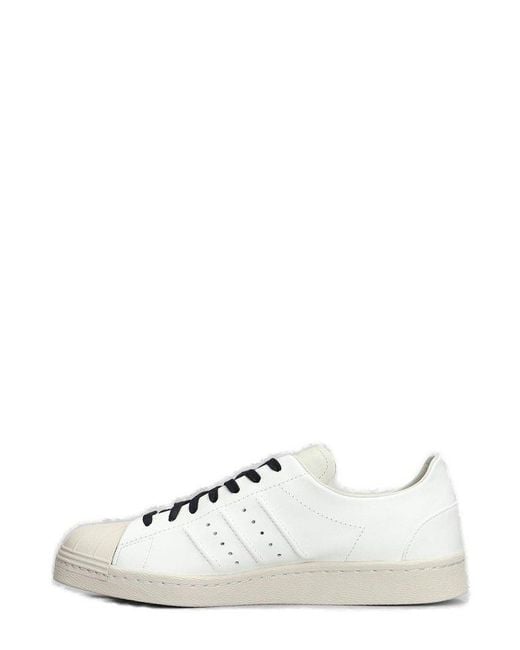 Y-3 White Superstar Lace-up Sneakers for men