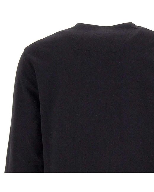 C P Company Blue Diagonal Raised Fleece Logo Sweatshirt for men