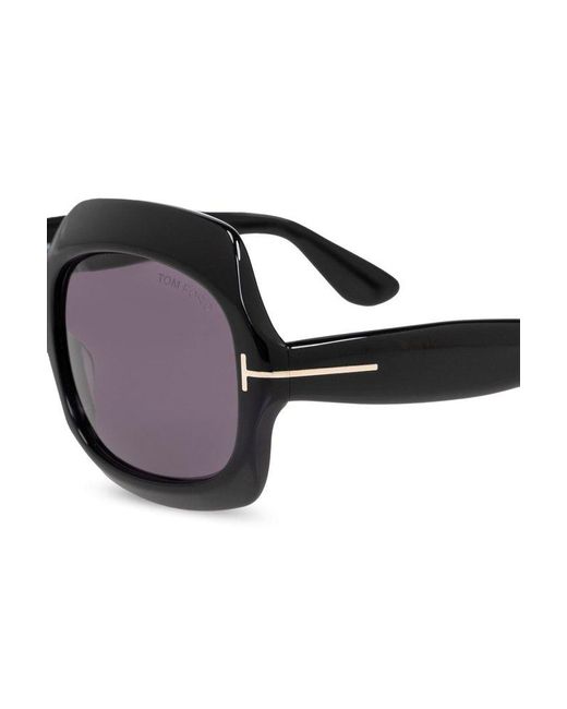 Tom Ford Black Ren Square Frame Sunglasses
