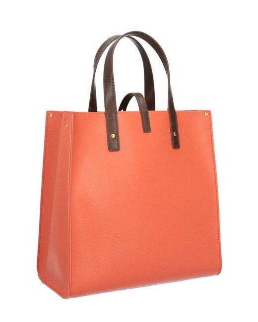 Liu Jo Orange Charm Logo Lettering Tote Bag