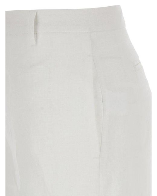 Plain White Wide Leg Pants For