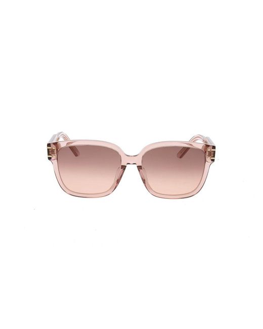 Dior Pink Square Frame Sunglasses