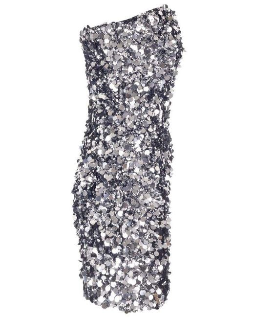 ROTATE BIRGER CHRISTENSEN Mini Sheath Dress in Metallic | Lyst