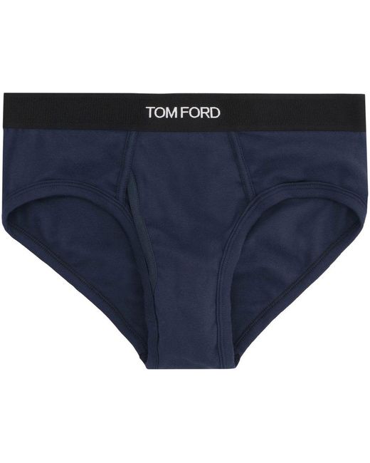 Tom Ford Blue Logo Band Briefs for men