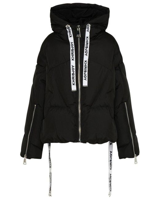 Khrisjoy Black Quilted Zip-up Down Jacket