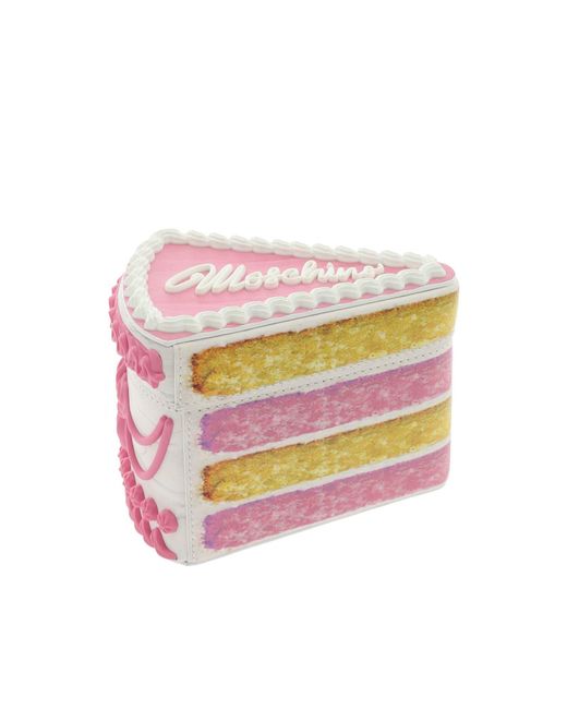 Moschino Pink Piece Of Cake Multicolor Clutch Bag