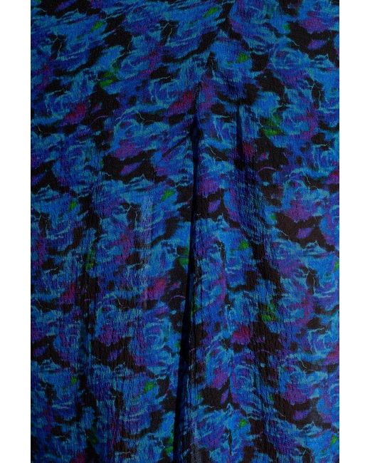 IRO Blue 'neptune' Skirt With Floral Motif,