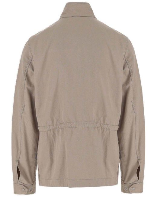 Woolrich Brown Field Pattern Shirt Jacket for men