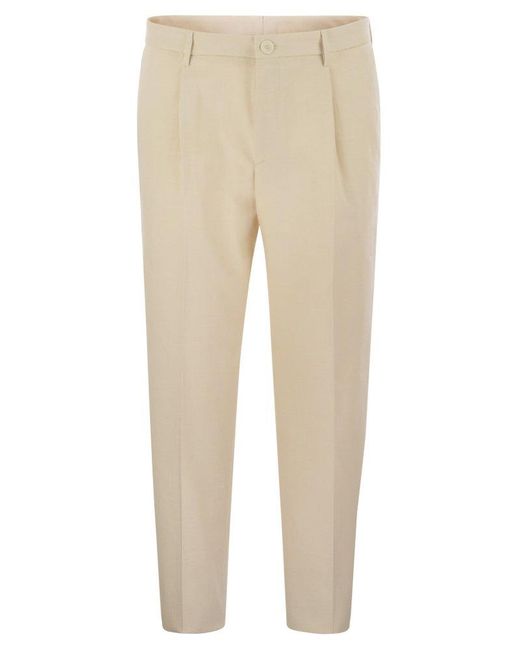 Tagliatore Natural Stretch Cotton-Blend Trousers for men