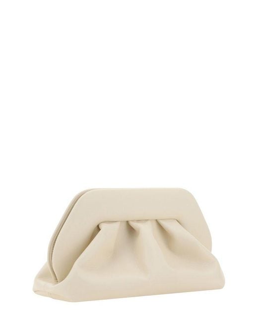 THEMOIRÈ Natural Tia Pleated Clutch Bag