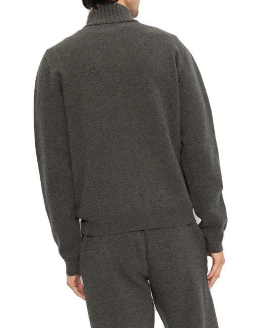 Versace Gray Cardigan With Logo for men