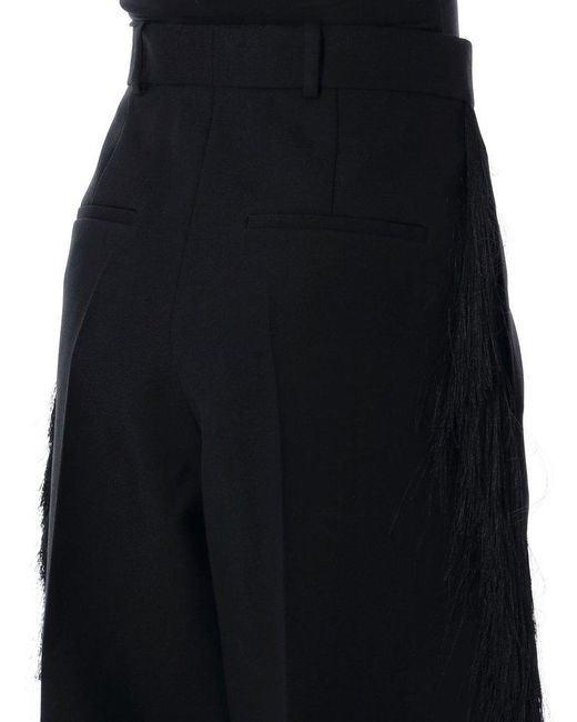 Carven Black Fringed Trousers