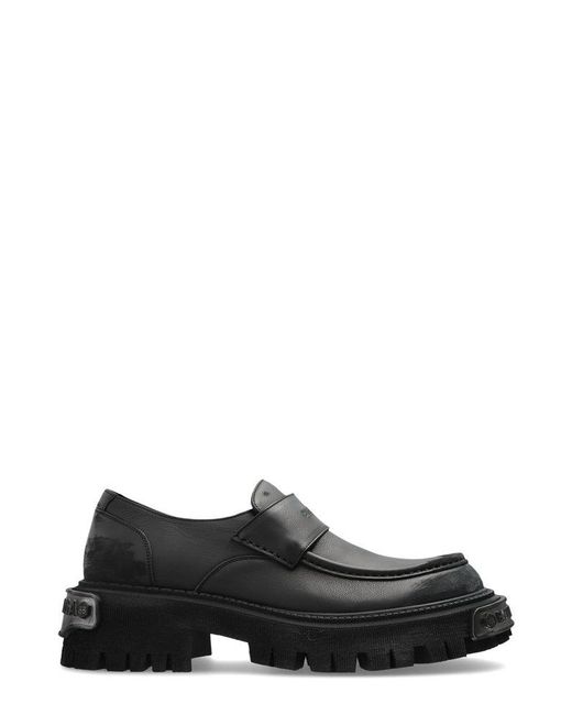 Balenciaga Black Tractor Loafers for men