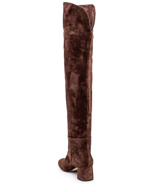 Anna F. Brown Over-The-Knee Boots