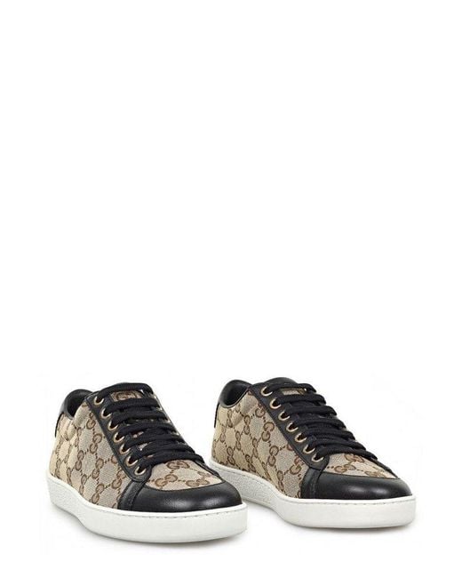 Gucci Brown Gg Monogram Brooklyn Low-Top Sneakers