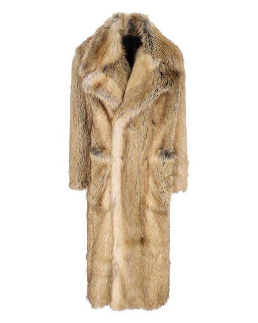 Givenchy Natural Oversized Fur Coat for men