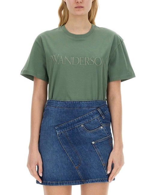 J.W. Anderson Green T-Shirt With Logo