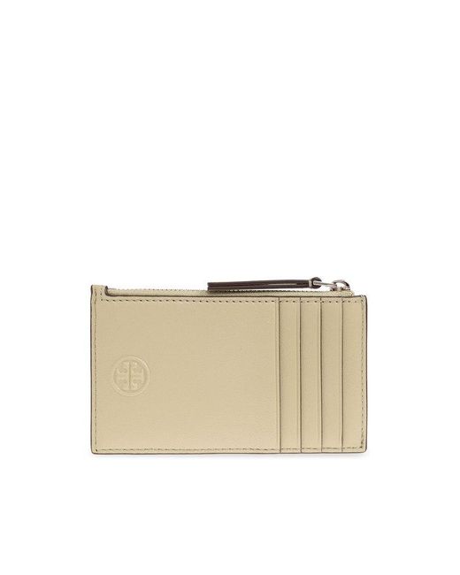 Tory Burch Natural Leather Card Case,