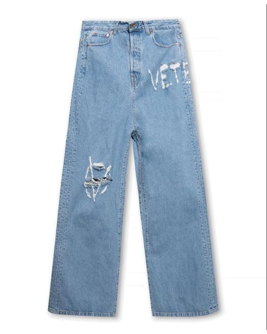 Vetements Blue Baggy-Fit Jeans for men