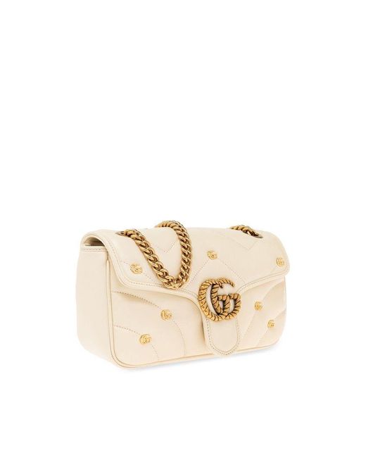 Gucci Natural 'GG Marmont Small' Shoulder Bag,