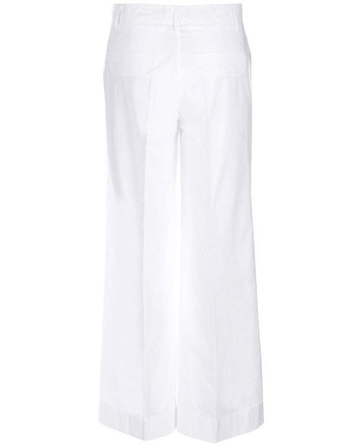 P.A.R.O.S.H. White Wide-leg Trousers