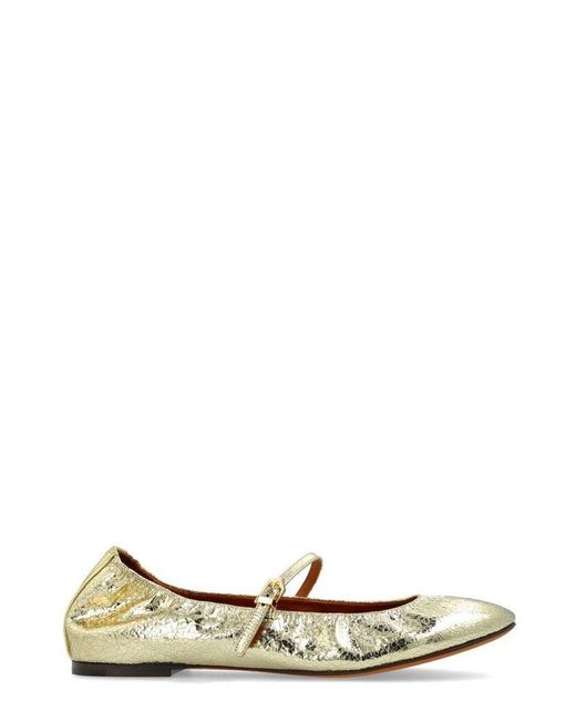 Lanvin White Ballet Flats 'Mary Jane'