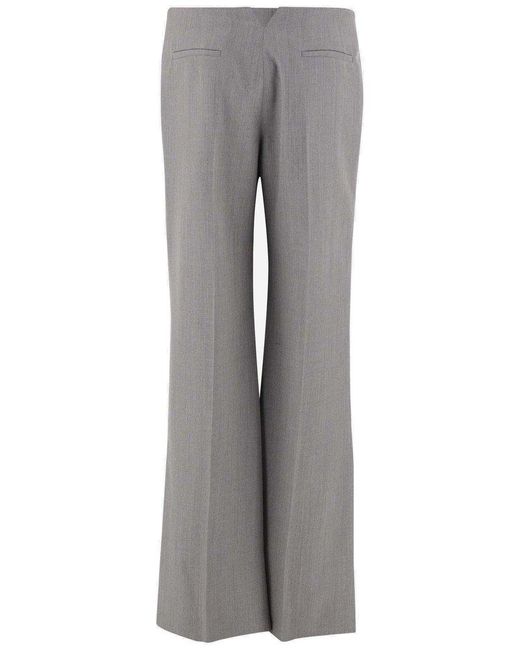 Chloé Gray Wool Flared Trousers