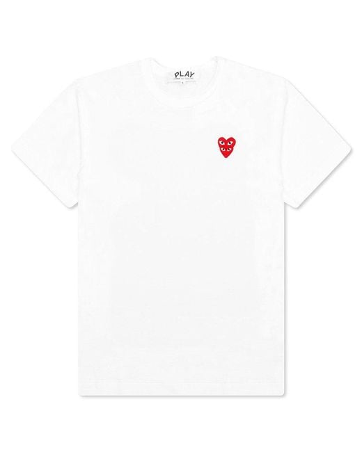 COMME DES GARÇONS PLAY White Stacked Heart Crewneck T-Shirt for men