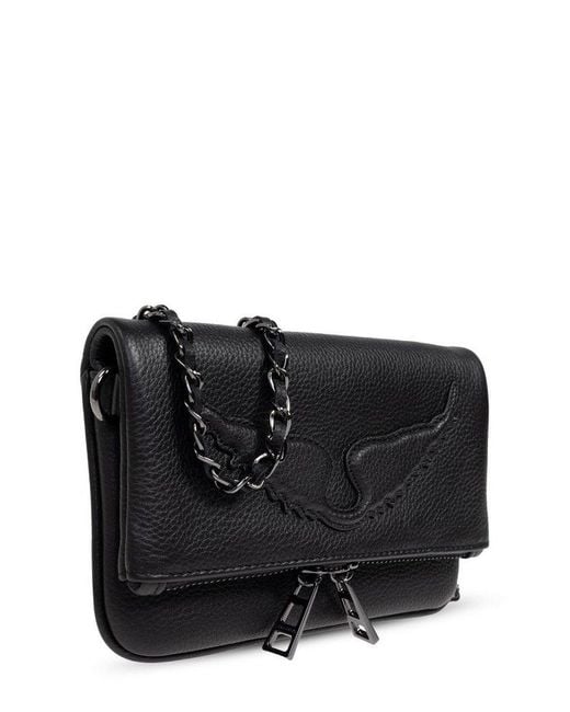 Zadig & Voltaire Black Rock Nano Clutch Bag